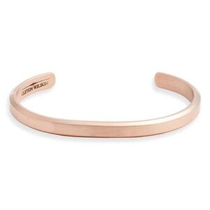 Clifton Wilson Rose Gold Stainless Steel Bangle Bracelet Unisex